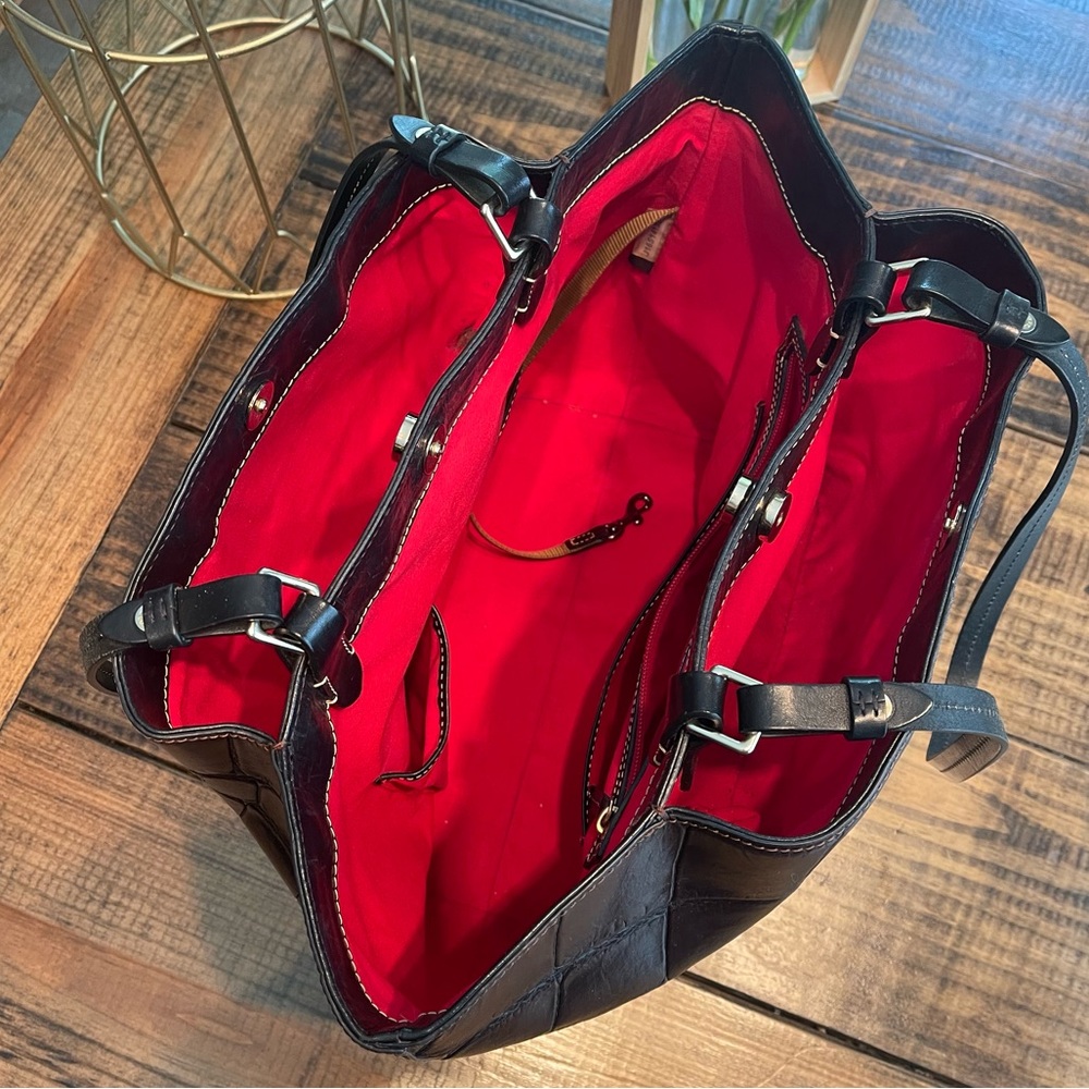 Dooney & Bourke Black Croc-Embossed Tote - Picture 6 of 14